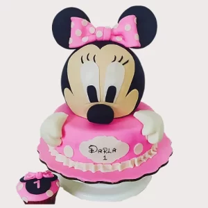 Pastel personalizado para niña - minie mouse