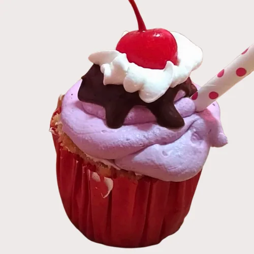 cupcake de cereza personalizado